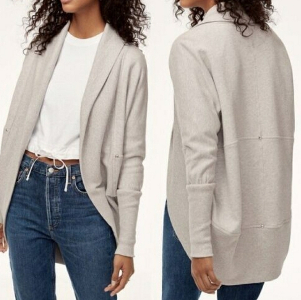 ARITZIA WILFRED Diderot Open Cardigan, Color Gray, Size S